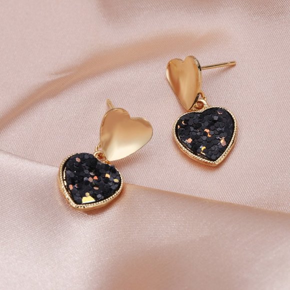 Jewelry - 3/$25 New Heart Confetti Earrings